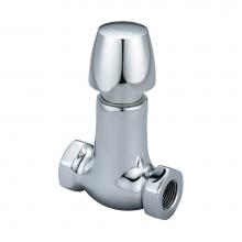 Central Brass 0336-N2-1/2 - Slow-Close-Straight Stop Push Hdl 1/2'' Inline-Pc