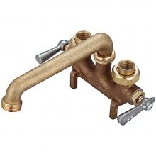 Central Brass 0465-5 - Laundry-3-1/2'' Cntrs Two Lvr Hdls 6'' Cast Spt 1/2'' Combo Union St