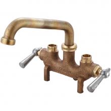Central Brass 466 - Laundry-3-1/2'' Cntrs Two Lvr Hdls 6'' Tube Spt 1/2'' Direct Sweat S