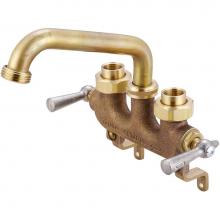 Central Brass 470 - Laundry-3-1/2'' Cntrs Two Lvr Hdls 6'' Tube Spt 1/2'' Combo Union Of
