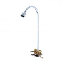 Central Brass 477 - Shower-Utility Two Lvr Hdls 22-1/2'' Riser 1/2'' Combo Union Offset Legs-Rough