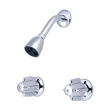 Central Brass 926 - Shower-2 Canopy Hdl 1/2'' Combo Union 8'' Cntrs Shwrhead-Pc