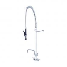Central Brass 80084-LE60-AD1 - Pre-Rinse-4'' Lvr Hdl Add-On Faucet 8'' Tube Spt Ceramic Cart-Pc