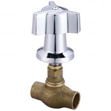 Central Brass 0607-C1/2 - Valve-Tile Stop 3-Point Hdl 1/2'' Cxc-Pc