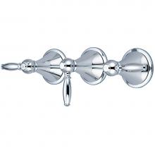 Central Brass T-3-L3 - Tub & Shower Trim-3 Lvr Hdl & Escutcheon Cuttable Stem W/Nipple-Pc