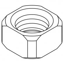 Central Brass X68-HX - Brass Square Nut For Self-Closing Handles-10/Pk