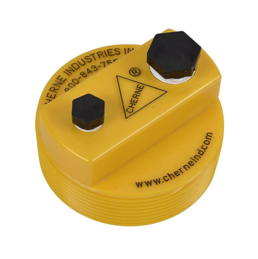 Plug, Pipe, 3 In. Abs Hex-Yellow