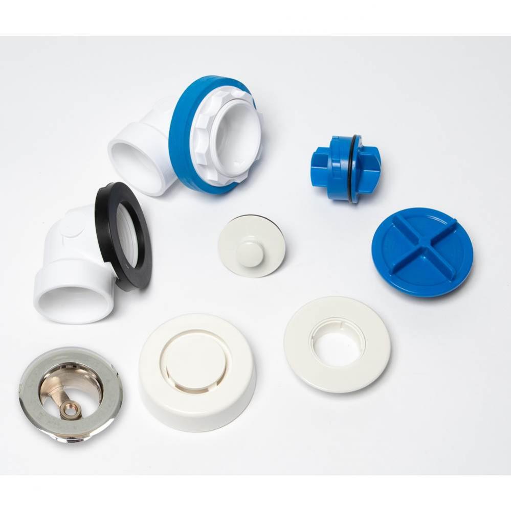 True Blue PVC Half Kit- Uni-Lift Stopper- W/ Test Kit- Wh