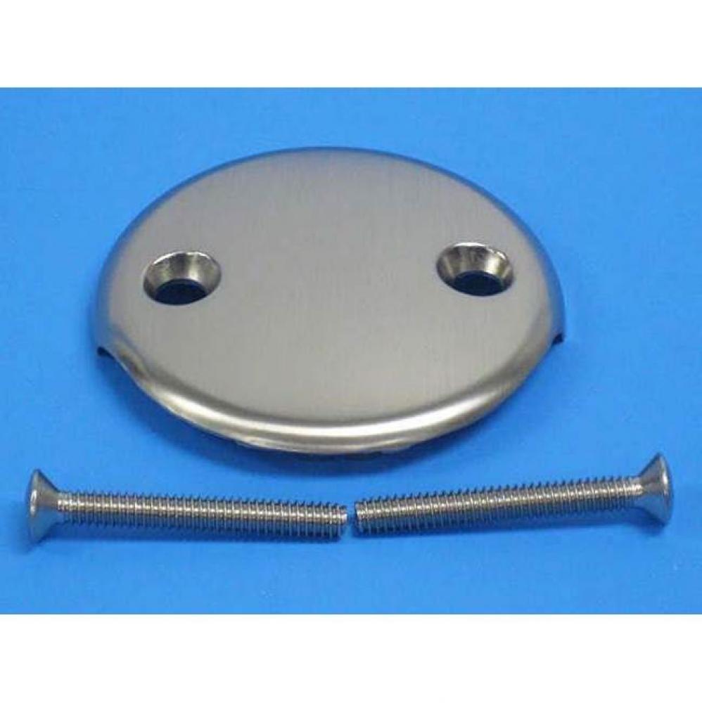 2 Hole Face Plate Brushed Nickel with 2-1/4&apos;&apos; screws