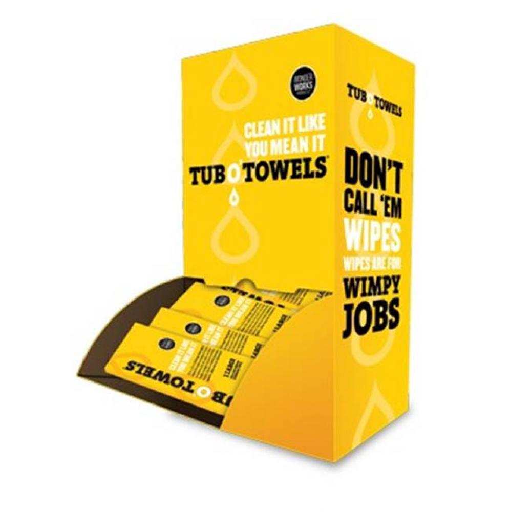 Tub O&apos;&apos; Towel Counter Display w/ 100 foil pouches
