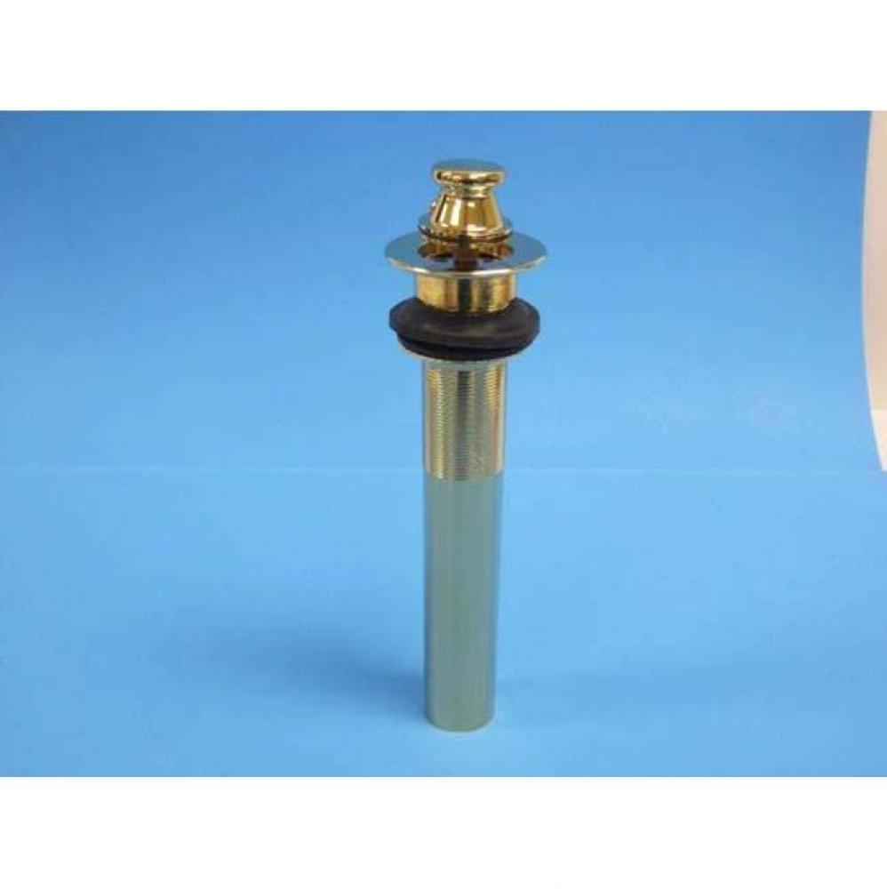 Lift &amp; Turn Lav Drain without overflow holes PVD Polished Brass