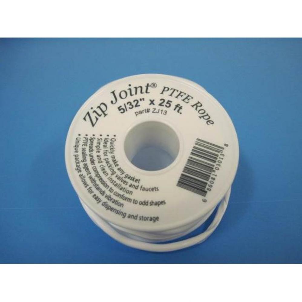 Zip Joint PTFE Rope 3/32&apos;&apos;od x 25ft coils