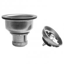 JB Products 1133DB - SS Deep Double Cup Strainer with Stick Post Basket and brass nuts