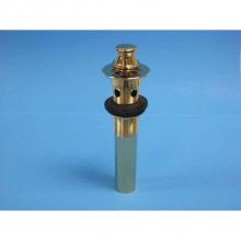 JB Products JBD584 - Lift & Turn Lav Drain with overflow holes PVD Polished Brass