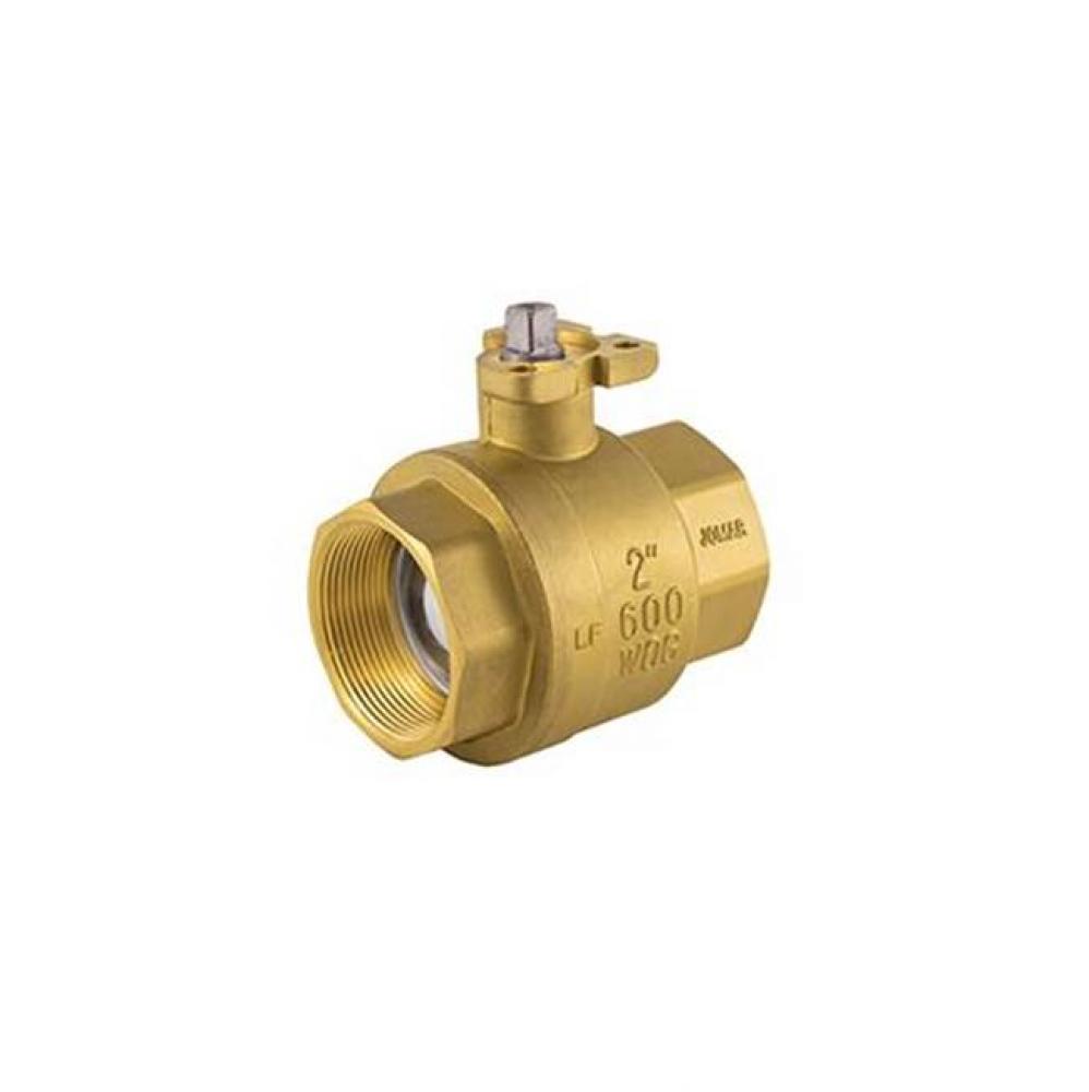 Brass, 2 Piece, Full Port, Threaded Connection, 600 Wog, Iso Mounting Pad, Stainless Steel Ball An
