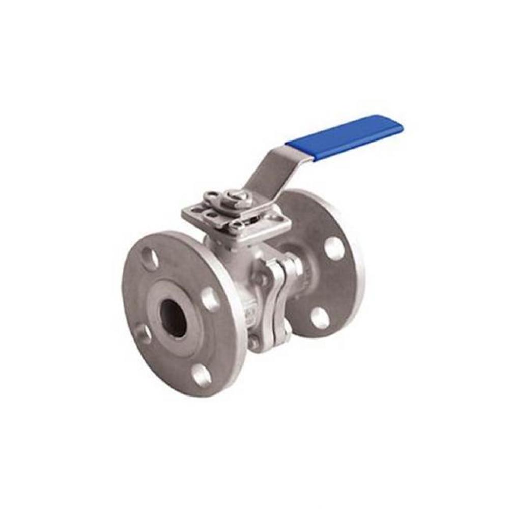 Stainless Steel, 2 Piece, Full Port, V-Ball, Flanged Connection, Class 150 With Iso Mounting Pad 1