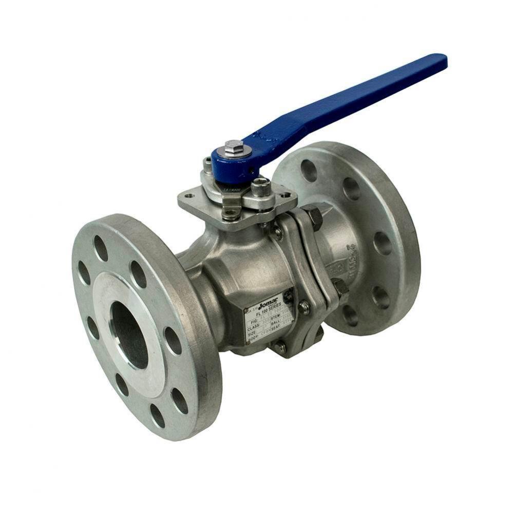 Full Port, 2 Piece, Flanged Connection, Class 300, Stainless Steel 6&apos;&apos;