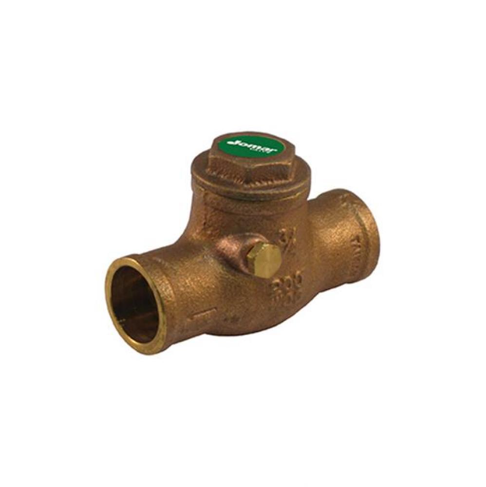 Horizontal Swing Check Valve, Solder Connection, Class 125, 200 Wog 3&apos;&apos;