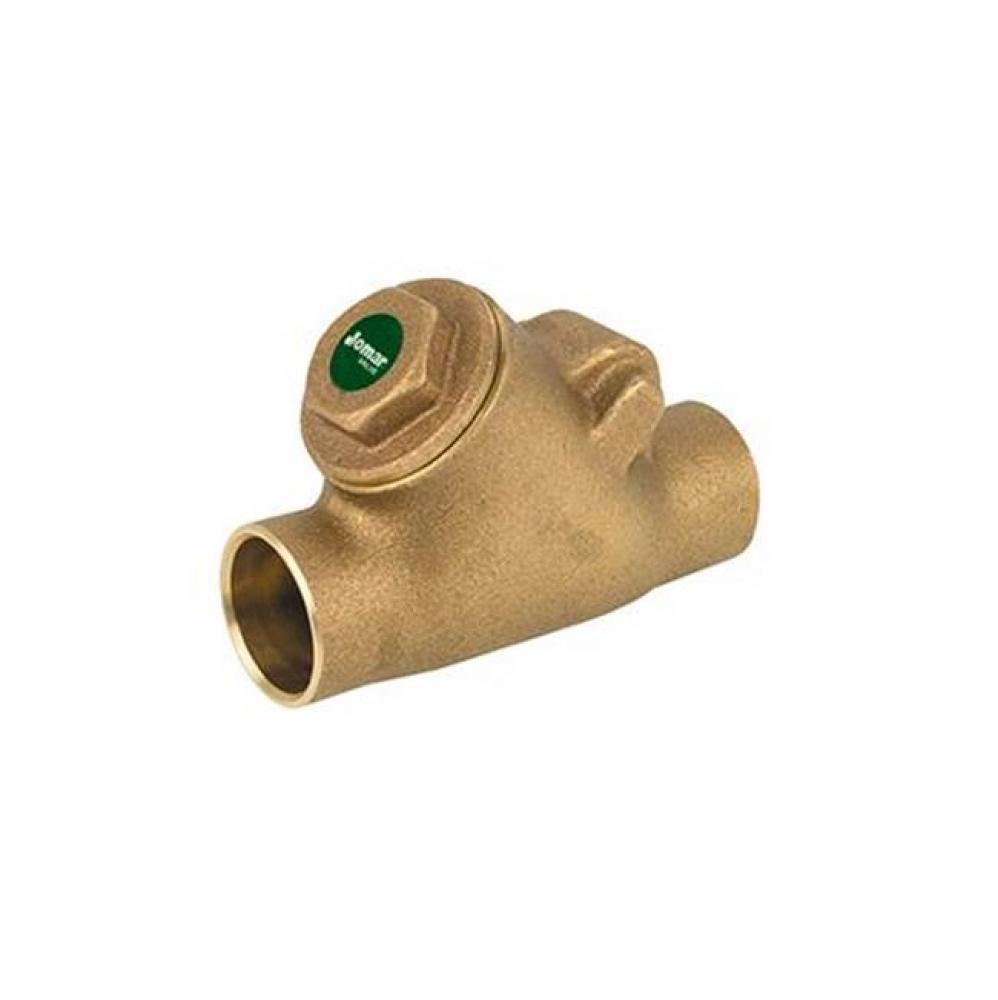 Y-Pattern Swing Check Valve, Solder Connection, Class 150, 300 Wog 1/2&apos;&apos;
