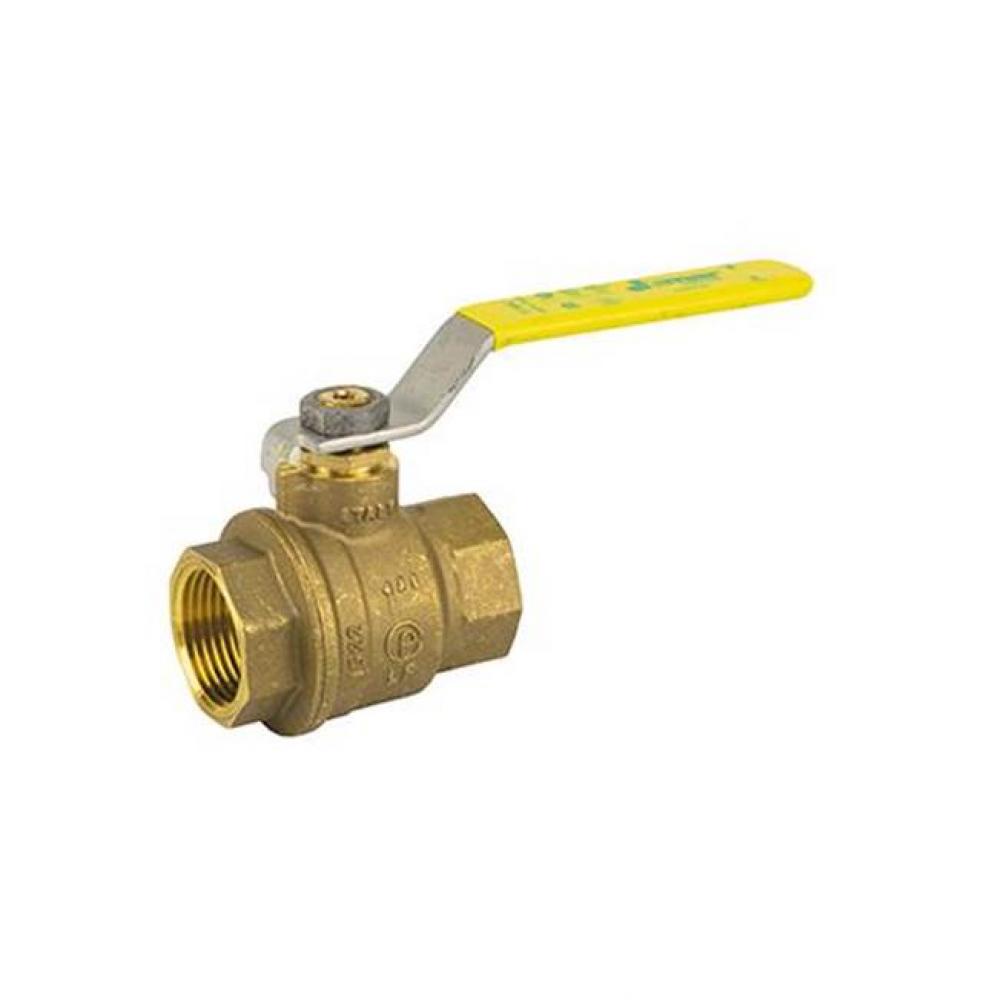 2 Piece, Full Port, Threaded Connection, Dezincification Resistant Brass, Latch Lock, 600 Wog 1-1/