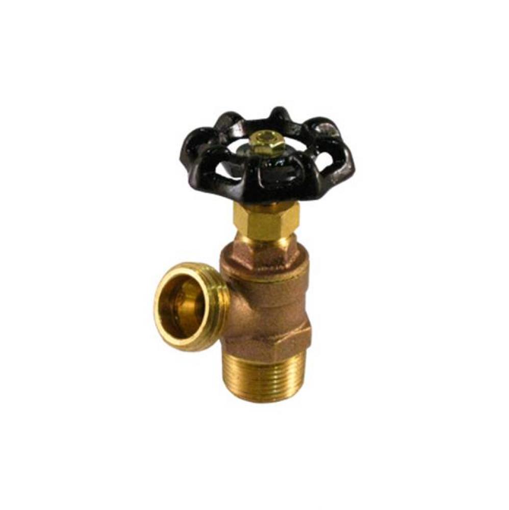 Regular Brass Boiler Drain, Threaded Male Connection, 125 Wog 3/4&apos;&apos;