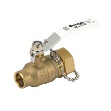 Jomar International LTD 100-663G - Full Port, 2 Piece, Solder X Hose Connection, 600 Wog, Stainless Steel Ball And Stem With Cap And