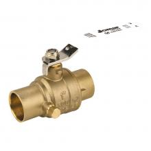 Jomar International LTD 100-643G - Full Port, 2 Piece, Solder Connection, 600 Wog, Stainless Steel Ball And Stem With Drain 1/2'