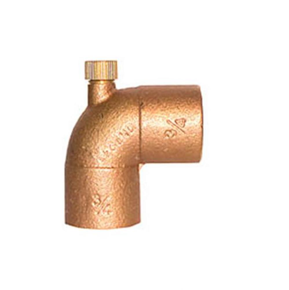 3/4&apos;&apos; Sweat x Sweat Drain Elbow, Cast Brass