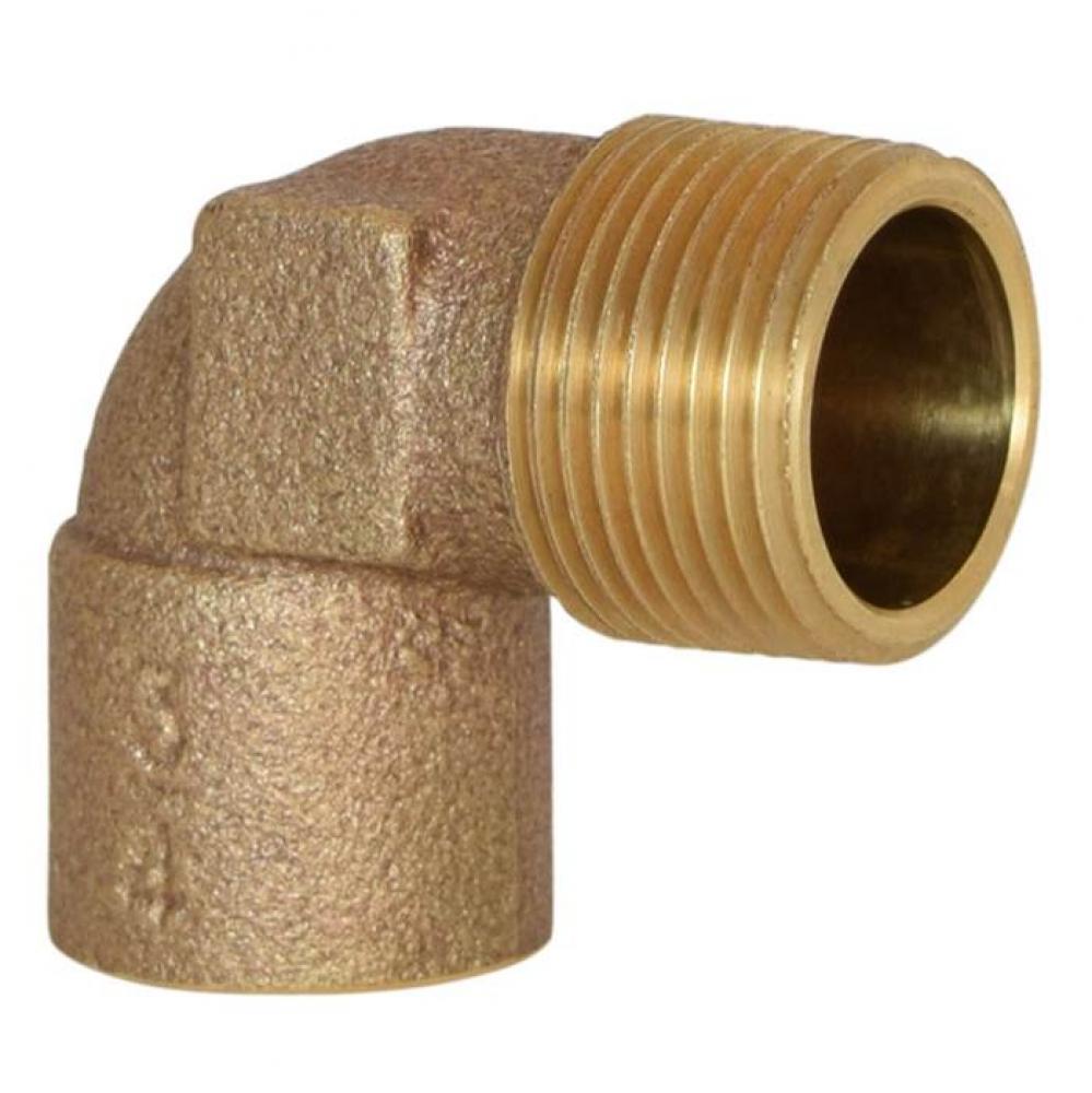 1&apos;&apos; Sweat x FNPT Elbow, No Lead Cast Brass