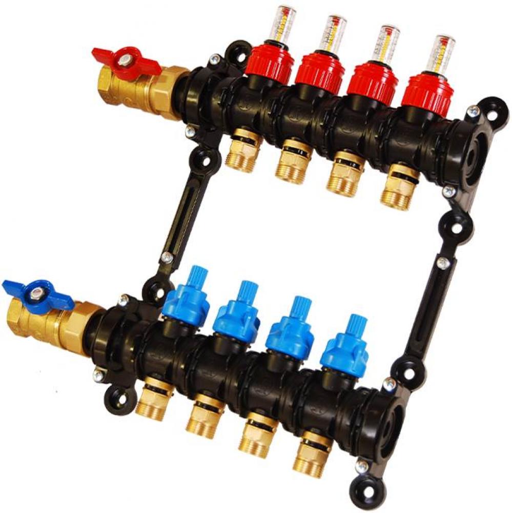 6 PORT - 1&apos;&apos; EP Basic Manifold with &#xad; Isolation Valve