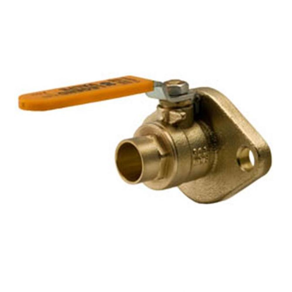 3/4&apos;&apos; S-1002FLG Forged Brass Isolation Ball Valve, Sweat x Flange