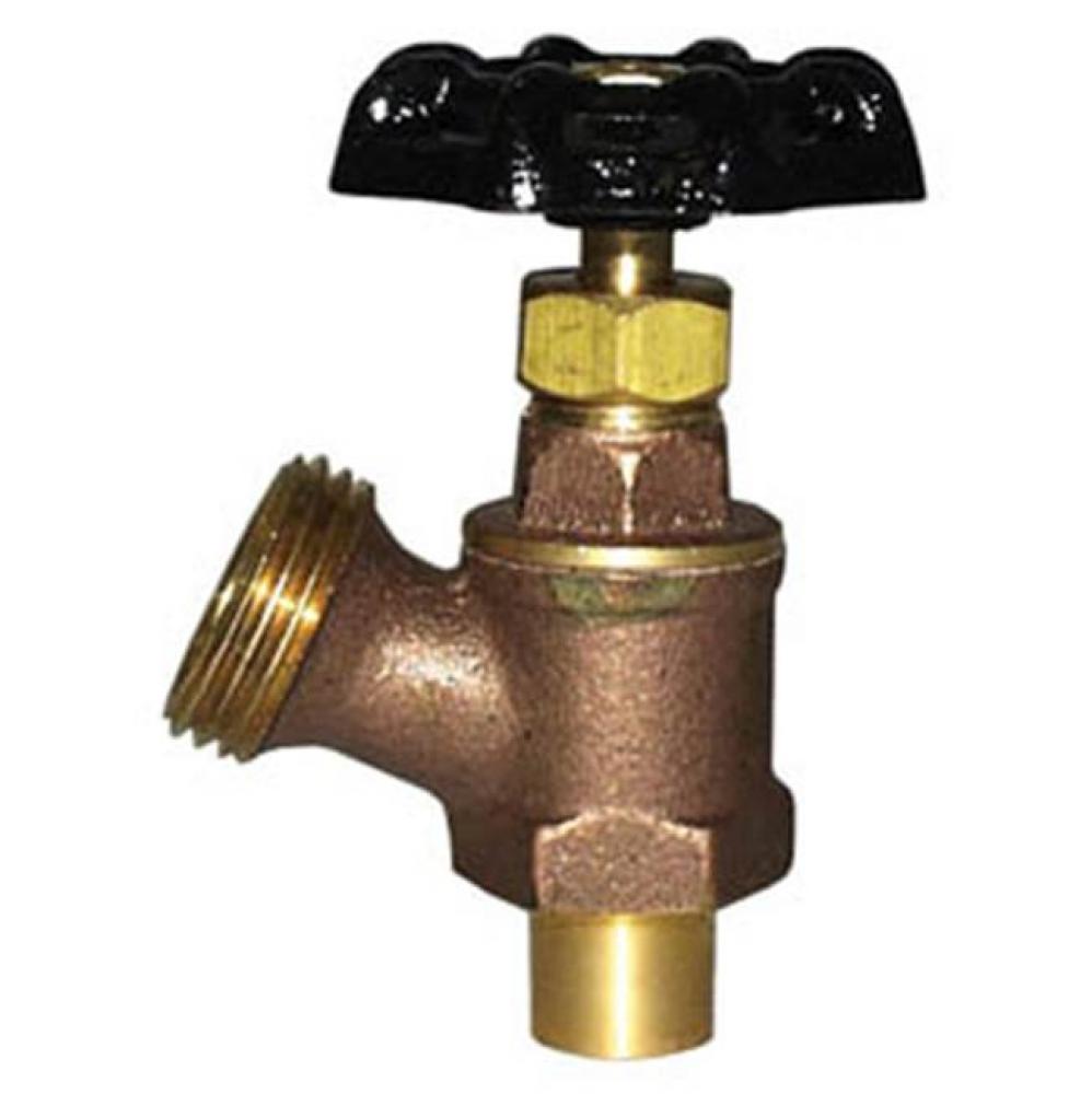 1/2&apos;&apos; S-524 No Lead Sweat (solder) Brass Brass Boiler Drain Valve