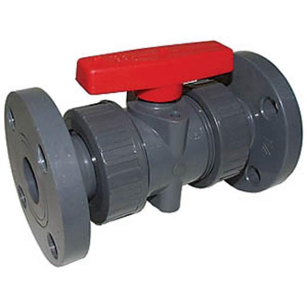 1-1/4&apos;&apos; S-643 PVC True Union Ball Valve, Flanged