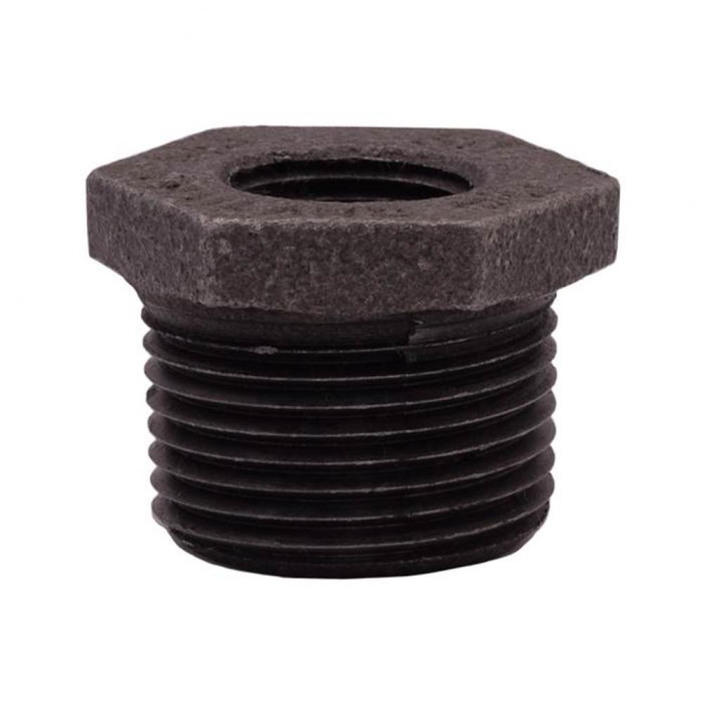 2&apos;&apos; x 1&apos;&apos; SA Black Hex Bushing FNPT/MNPT