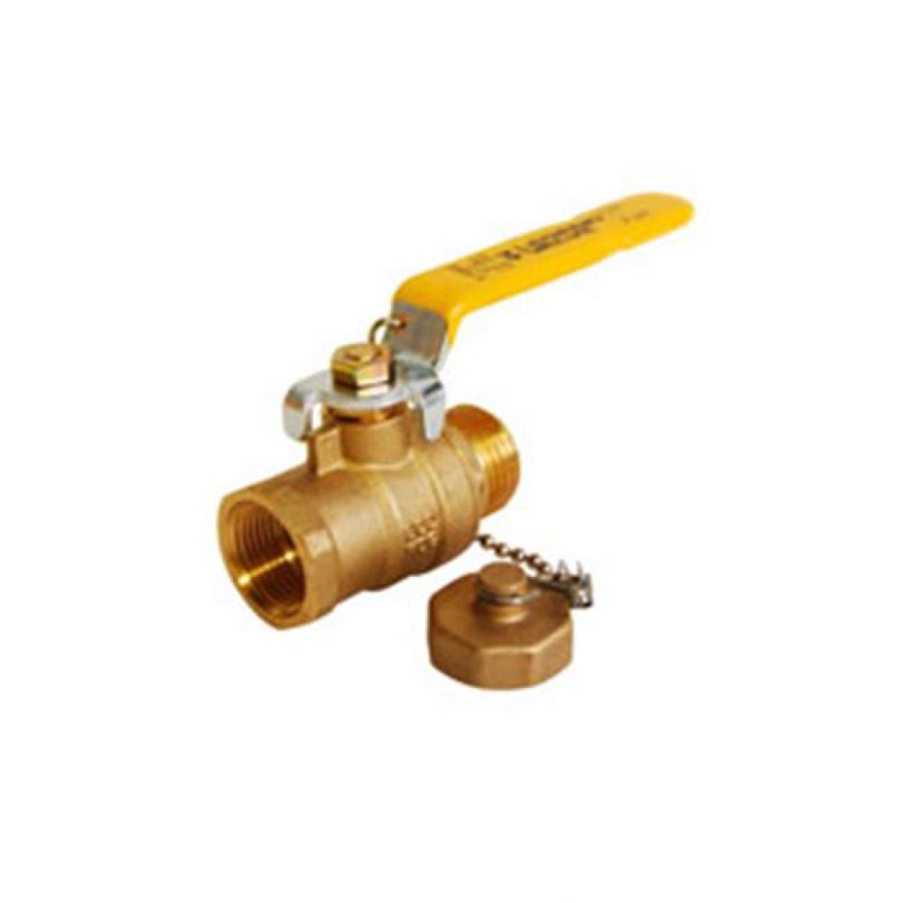 3/4&apos;&apos; T1002CC Forged Brass Ball Valve with Cap &amp; Chain