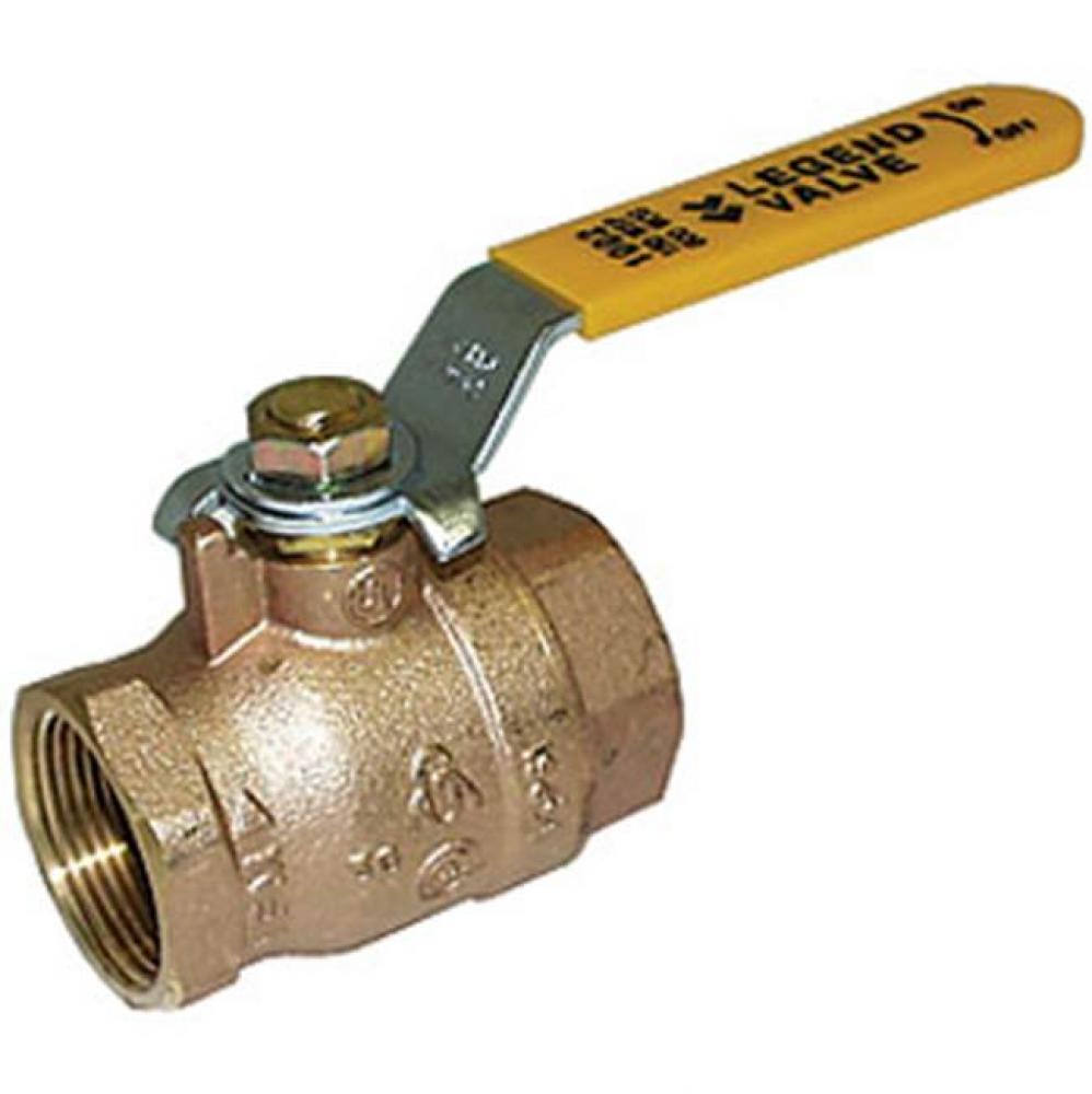 3/8&apos;&apos; T-1002NL No Lead Forged Brass Full Port Ball Valve, Gland Follower Design