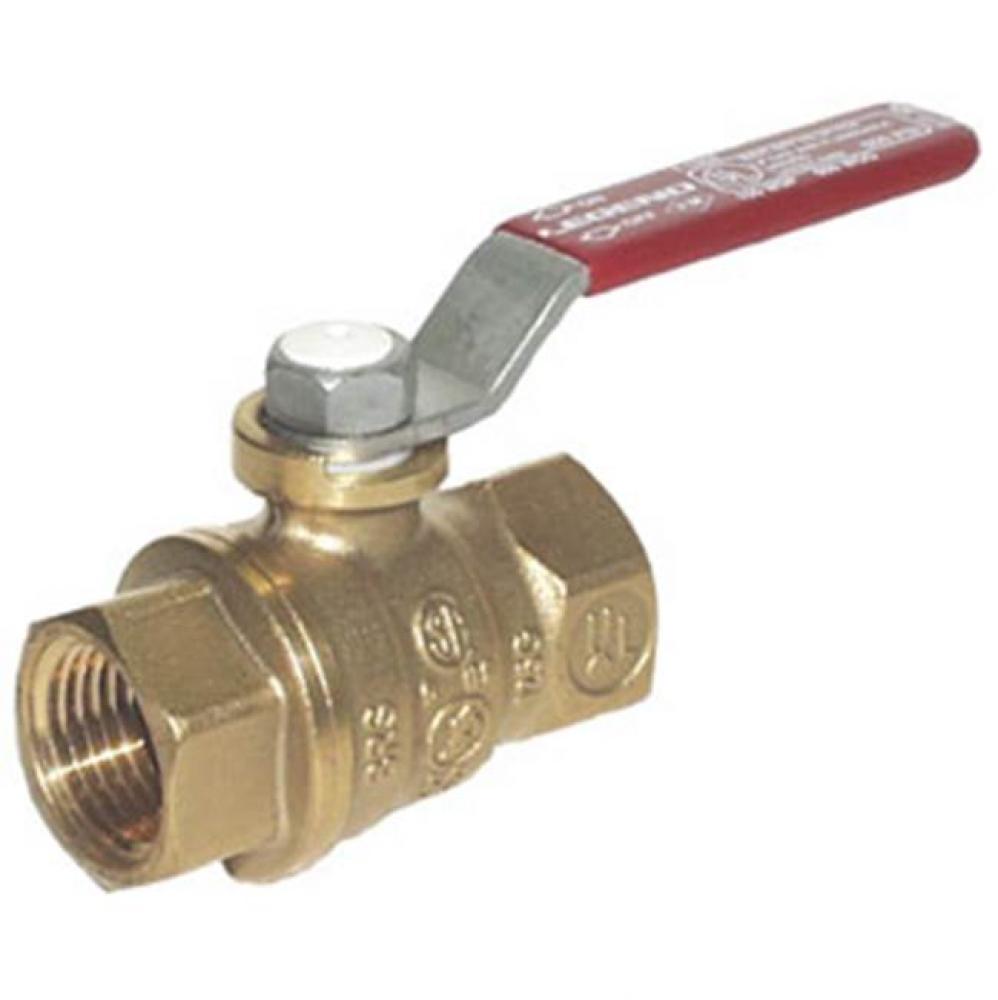 1&apos;&apos; T-1004NL No Lead Forged Brass Large Pattern Full Port Ball Valve, with Cubic Ball