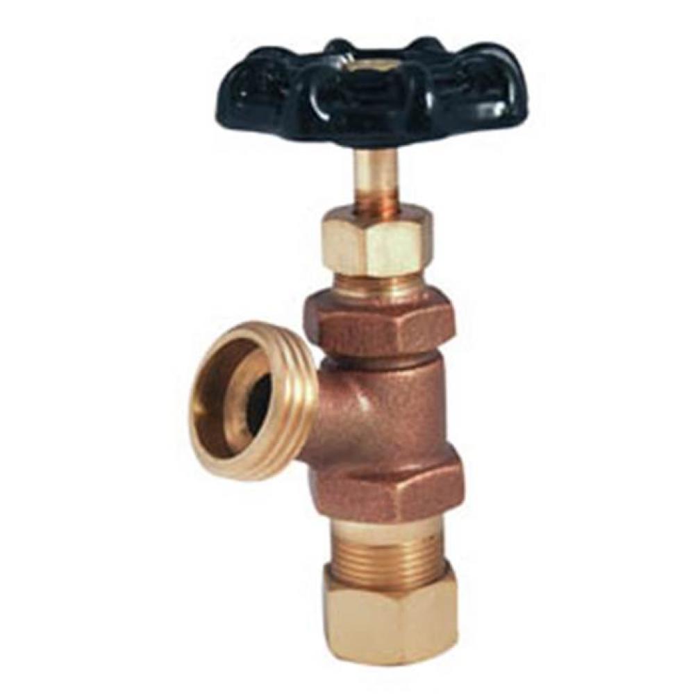 1/2&apos;&apos; T-523 No Lead Compression (OD) Boiler Drain Valve