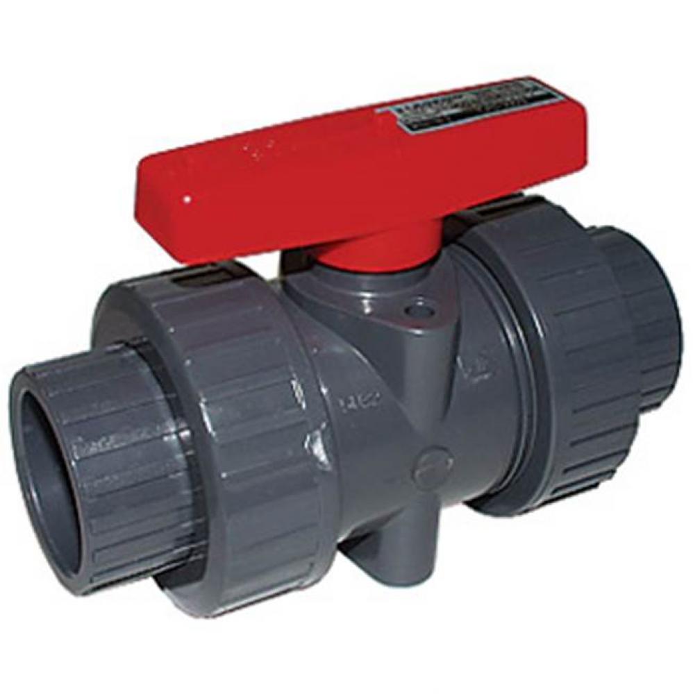 1-1/4&apos;&apos; T/S603 PVC True Union Ball Valve, with FNPT &amp; Solvent Adapters