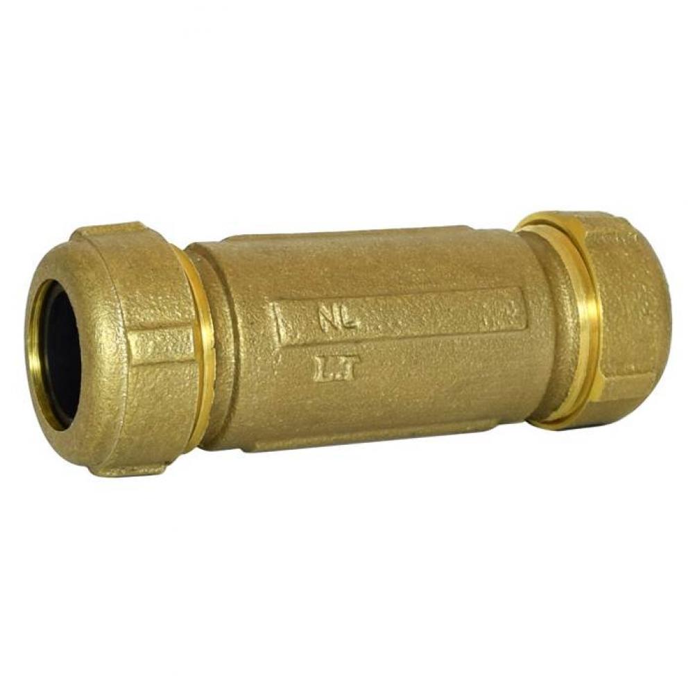 3/8&apos;&apos; x 1/2&apos;&apos; BrassCompression (OD) Coupling