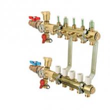 Legend Valve 8200SP-14-6 - M-8200SP Precision Manifold with LegendPress Isolation Valves 1-1/4'' Brass Bar 6 Port,