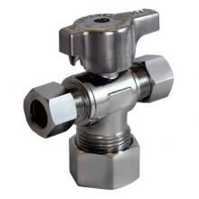 Legend Valve 114-804NL - 5/8'' OD x 3/8'' OD x 3/8'' OD T-597NL No Lead Chrome Brass Dual Out