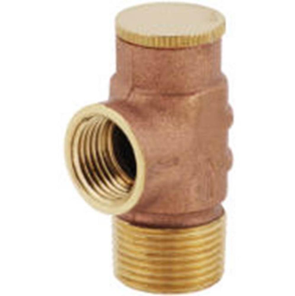 LEAD FREE 3/4 MIP X 1/2 FIP INLET BRS PRESSURE RELIEF VALVE 1/2&apos;&apos; FIP BLOW-OFF