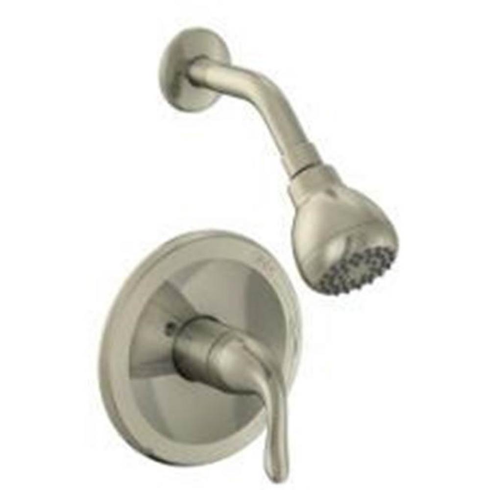 Shower Only Finish Pack With Cc And Mip Rough-In Valve Less Stops, 1.75 Gpm Showerhead, Brushed Ni