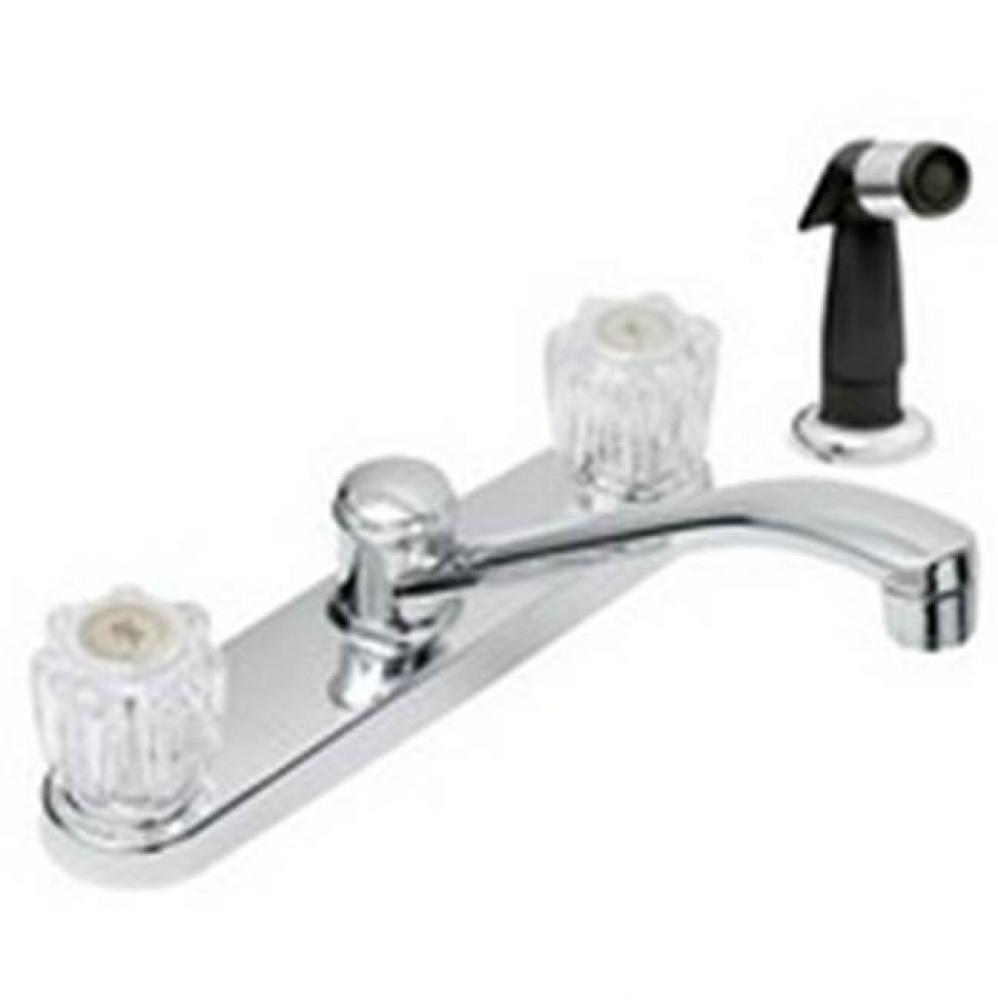8&apos;&apos; Kitchen Faucet W/Black Spray W/ Delta Style Hdles-Euro Design