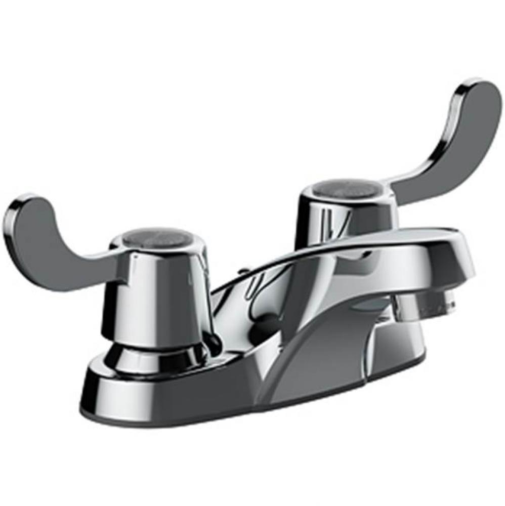 Two Handle 4&apos;&apos; Centerset Lavatory Faucet, Wrist Blade Handles, Quick Mount Installation,