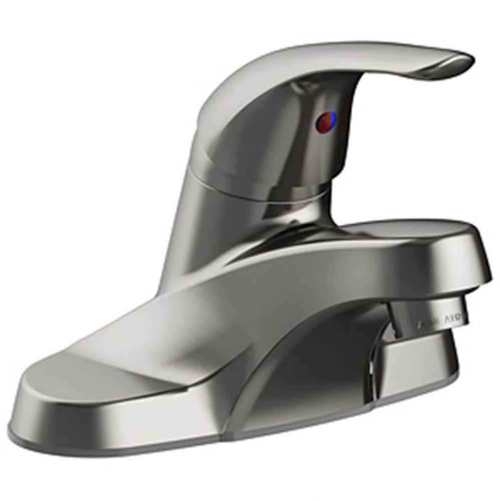 Single Handle 4&apos;&apos; Centerset Lavatory Faucet, Plastic Push Pop-Up, Washerless, 1.2 Gpm, B