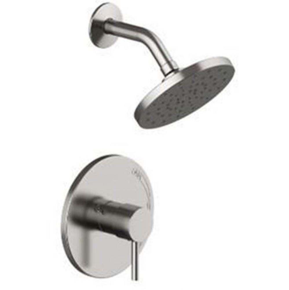 Shower Trim Only, 6&apos;&apos; Showerhead With Metal Ball Joint, Metal Lever Handle, Job Pack, Br