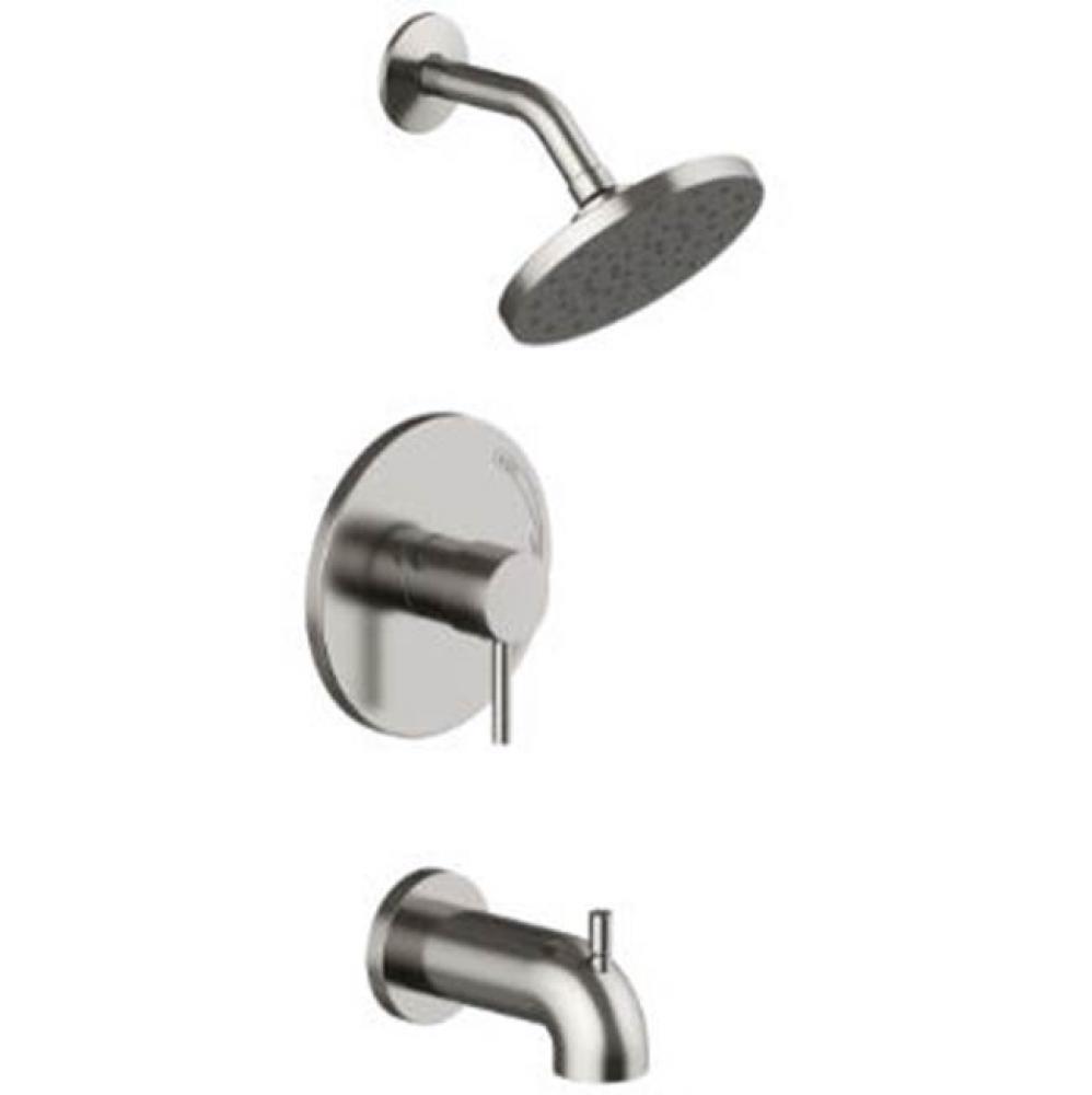 Tub and Shower Trim Only, 6&apos;&apos; Showerhead With Metal Ball Joint, Metal Slip On Tub Spout,
