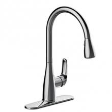 Matco Norca LV-151C - Sgl Hndle Pulldown Kitchen Faucet, Sgl Hole Or Three Hole Mount, Deckplate Included, With Integrat